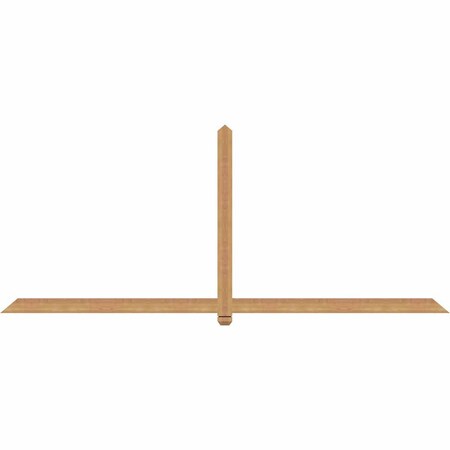 Ekena Millwork Eugene Smooth Timber Gable Bracket, Western Red Cedar, 108"W x 45"H x 1 1/2"D x 3 1/2"F, 10/12 Pitch GBW108X45X0204EUG00SWR